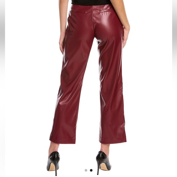 *NEW* size 2 Burgandy Faux leather, Fitted Wide Leg Pant Alexia Admor - Picture 2 of 7